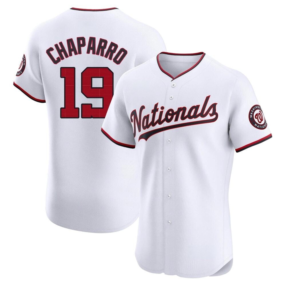 Elite Andres Chaparro Men's Washington Nationals White Home Jersey Elite Andres Chaparro Men's Washington Nationals White Home Jersey