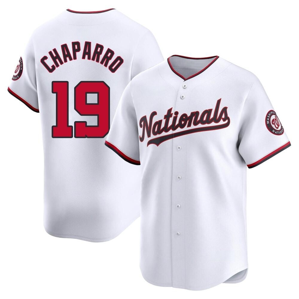 Limited Andres Chaparro Men's Washington Nationals White Home Jersey Limited Andres Chaparro Men's Washington Nationals White Home Jersey