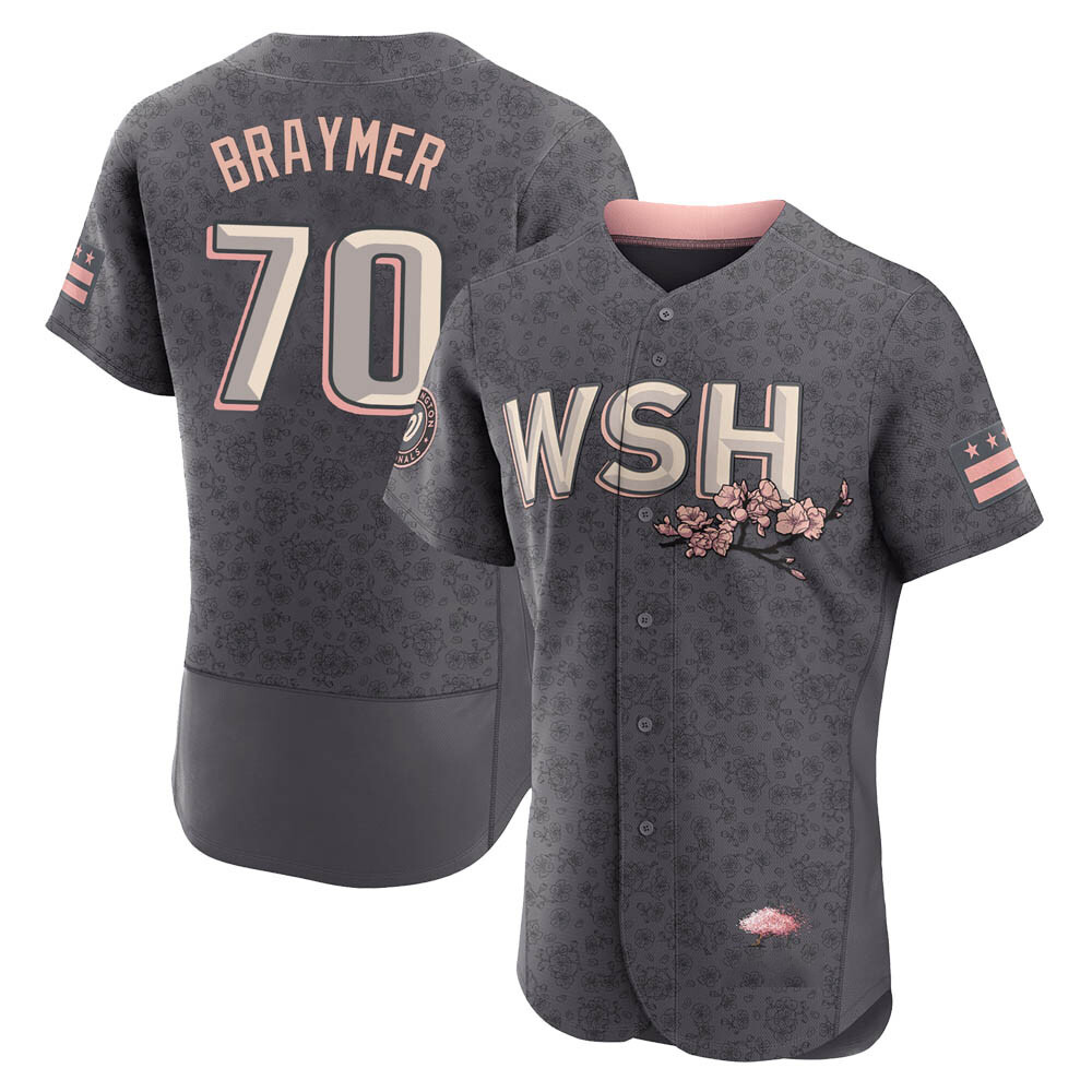 Authentic Ben Braymer Men's Washington Nationals Gray 2022 City Connect Jersey Authentic Ben Braymer Men's Washington Nationals Gray 2022 City Connect Jersey