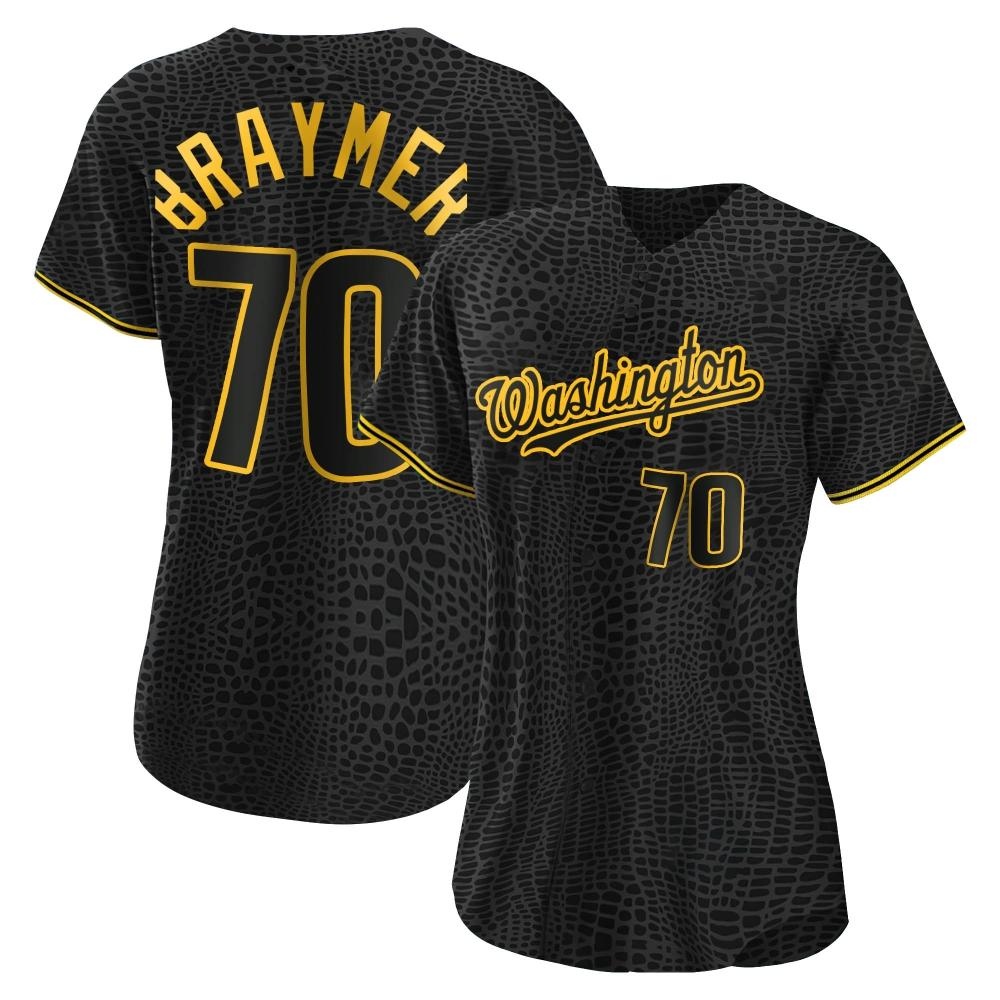 Authentic Ben Braymer Women's Washington Nationals Black Snake Skin City Jersey Authentic Ben Braymer Women's Washington Nationals Black Snake Skin City Jersey