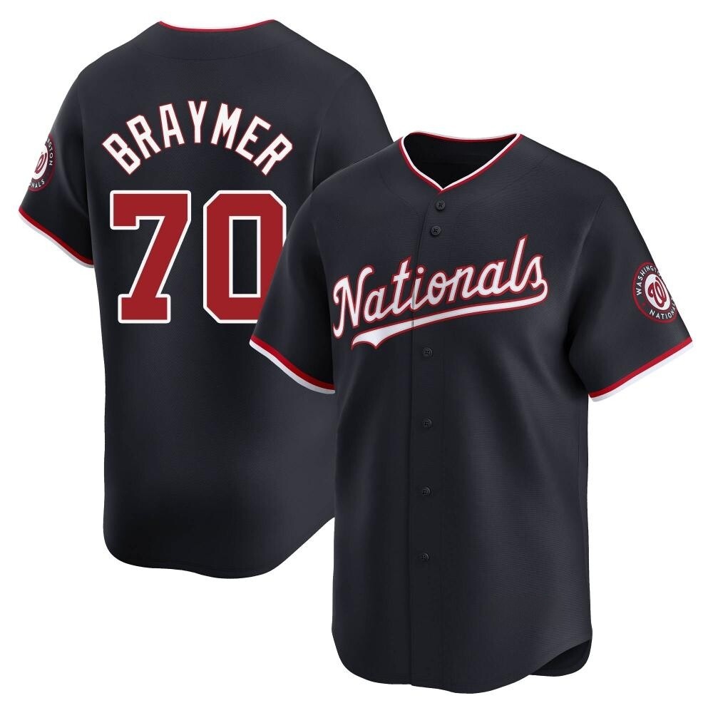 Limited Ben Braymer Youth Washington Nationals Navy Alternate Jersey Limited Ben Braymer Youth Washington Nationals Navy Alternate Jersey