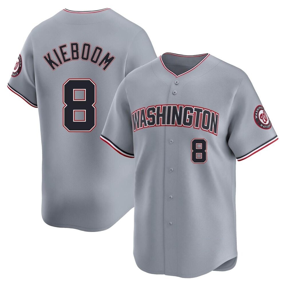 Limited Carter Kieboom Youth Washington Nationals Gray Road Jersey Limited Carter Kieboom Youth Washington Nationals Gray Road Jersey