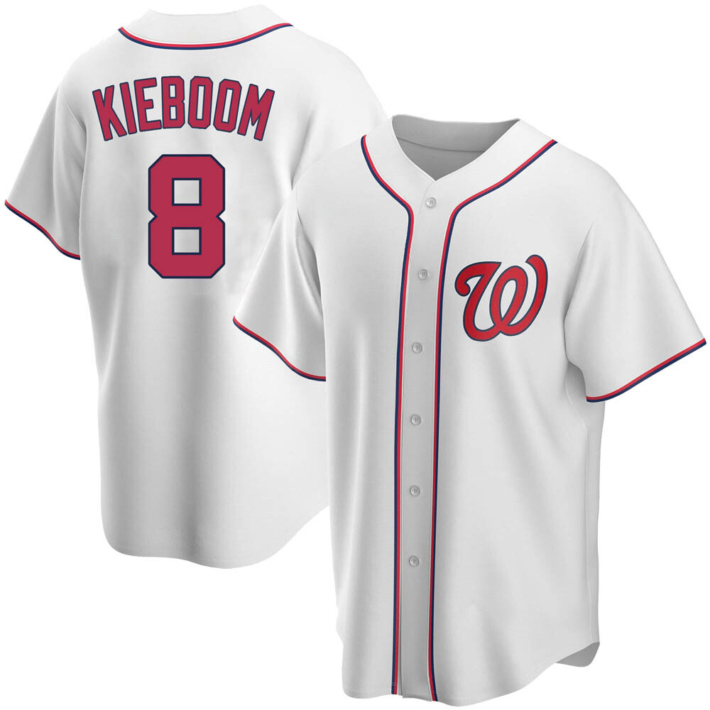 Replica Carter Kieboom Men's Washington Nationals White Home Jersey Replica Carter Kieboom Men's Washington Nationals White Home Jersey