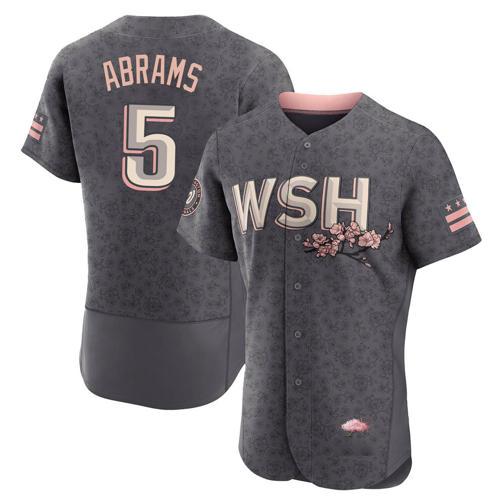 Authentic CJ Abrams Men's Washington Nationals Gray 2022 City Connect Jersey Authentic CJ Abrams Men's Washington Nationals Gray 2022 City Connect Jersey