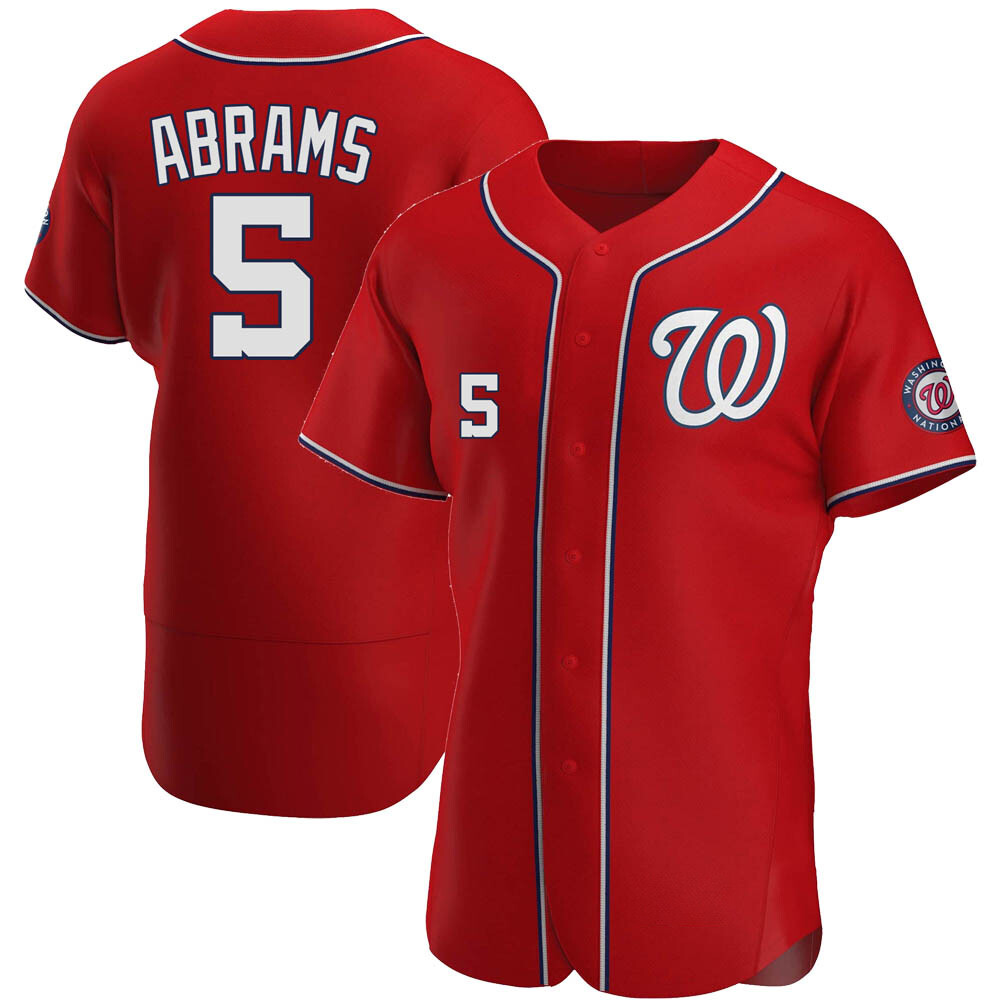 Authentic CJ Abrams Men's Washington Nationals Red Alternate Jersey Authentic CJ Abrams Men's Washington Nationals Red Alternate Jersey