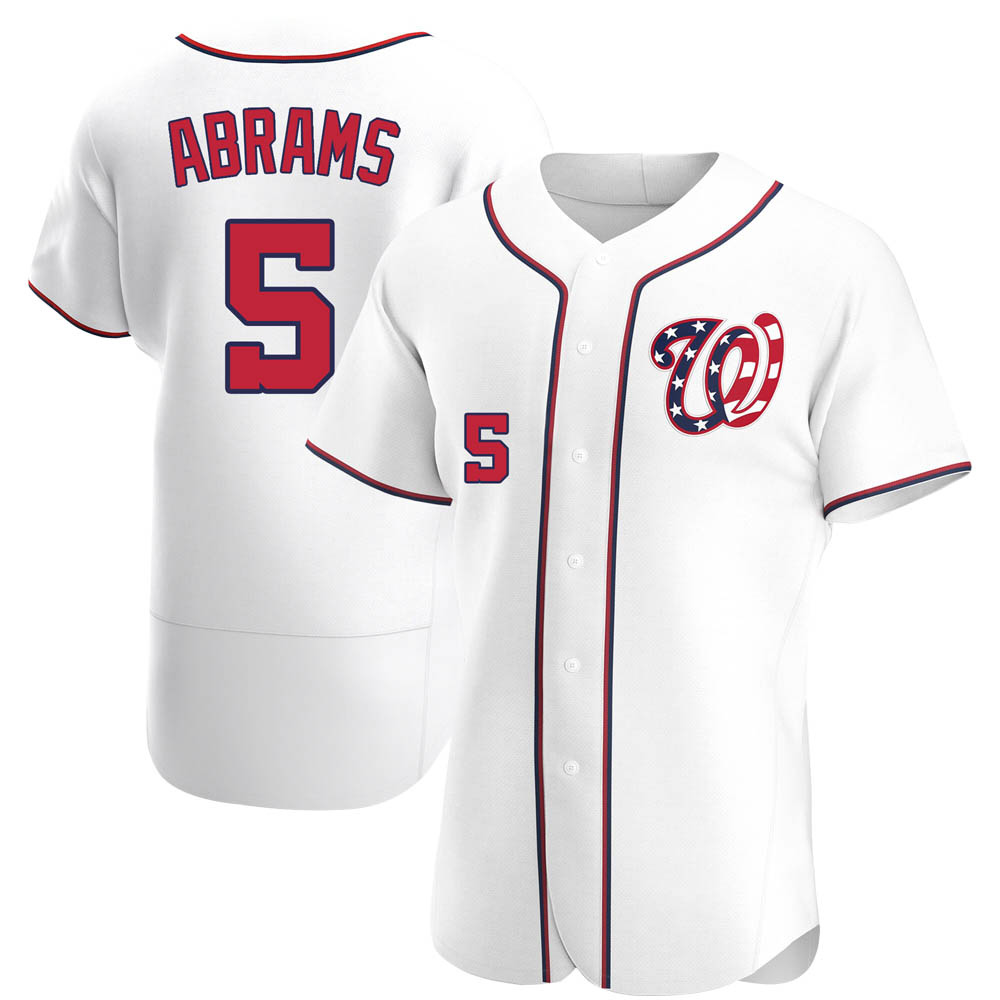 Authentic CJ Abrams Men's Washington Nationals White Alternate Jersey Authentic CJ Abrams Men's Washington Nationals White Alternate Jersey
