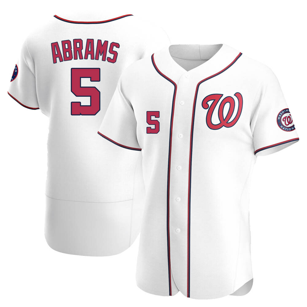 Authentic CJ Abrams Men's Washington Nationals White Home Jersey Authentic CJ Abrams Men's Washington Nationals White Home Jersey