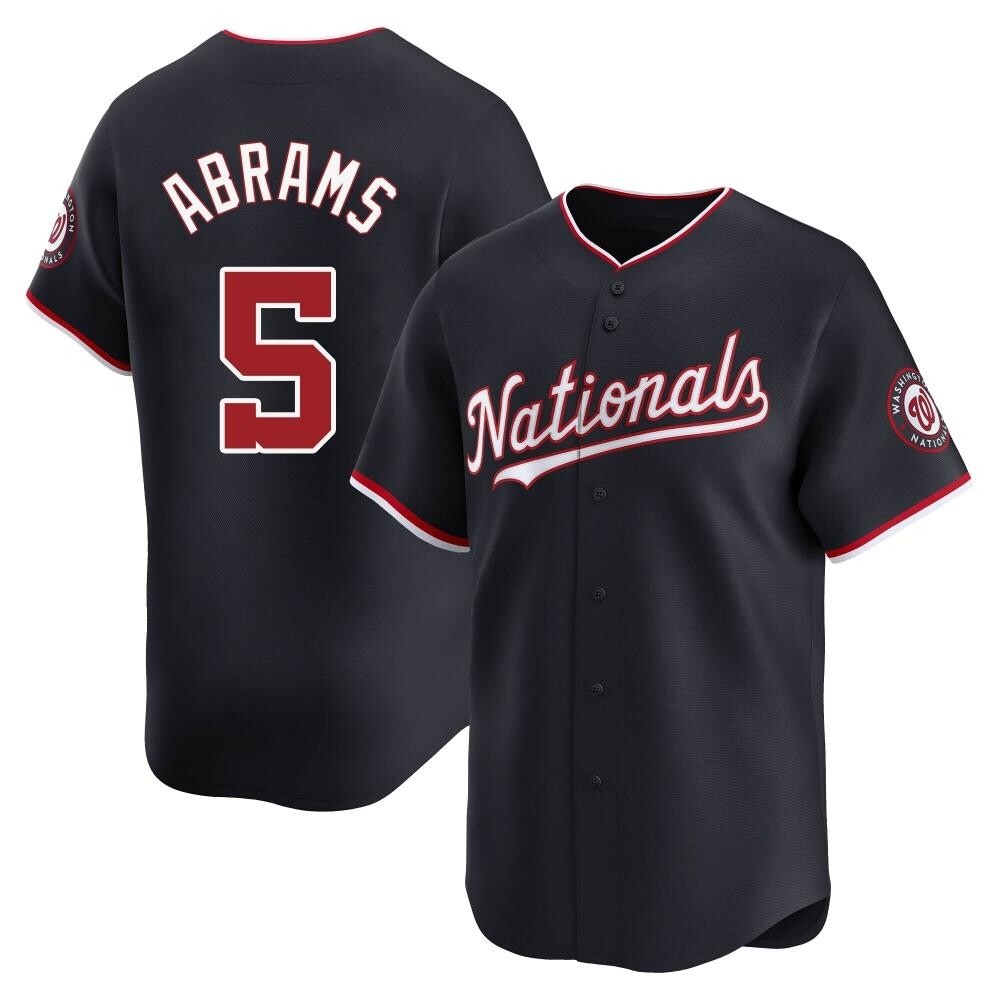 Limited CJ Abrams Men's Washington Nationals Navy Alternate Jersey Limited CJ Abrams Men's Washington Nationals Navy Alternate Jersey