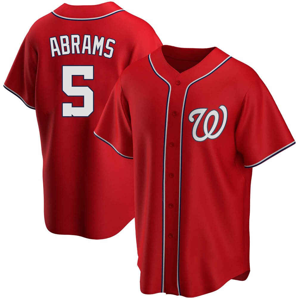 Replica CJ Abrams Men's Washington Nationals Red Alternate Jersey Replica CJ Abrams Men's Washington Nationals Red Alternate Jersey