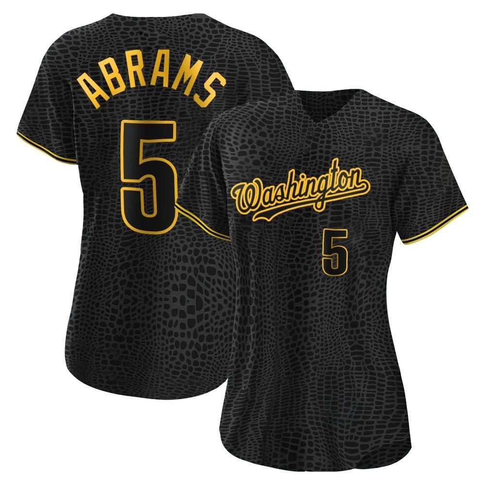 Replica CJ Abrams Women's Washington Nationals Black Snake Skin City Jersey