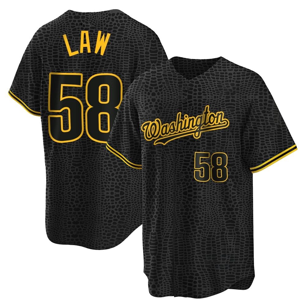 Replica Derek Law Men's Washington Nationals Black Snake Skin City Jersey Replica Derek Law Men's Washington Nationals Black Snake Skin City Jersey