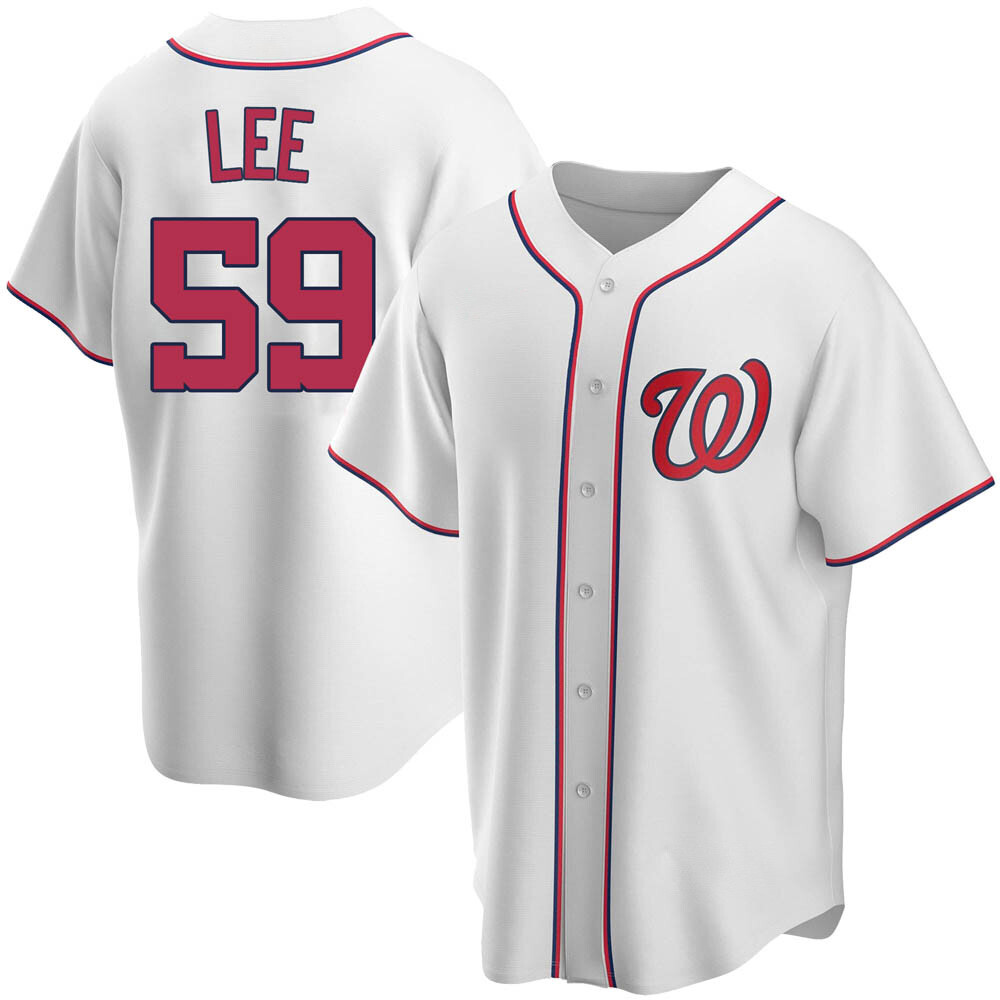 Replica Evan Lee Youth Washington Nationals White Home Jersey Replica Evan Lee Youth Washington Nationals White Home Jersey