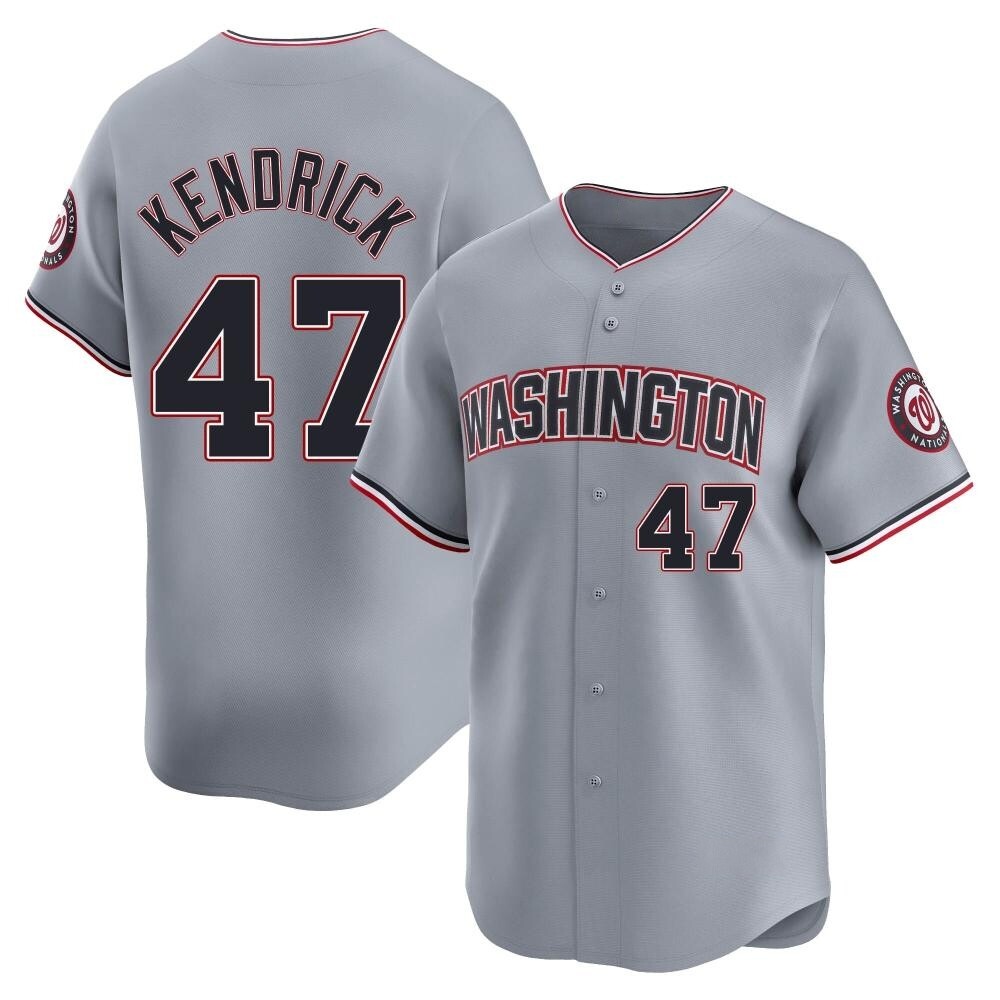 Limited Howie Kendrick Men's Washington Nationals Gray Road Jersey Limited Howie Kendrick Men's Washington Nationals Gray Road Jersey