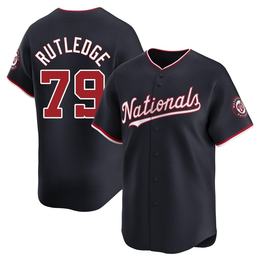 Limited Jackson Rutledge Men's Washington Nationals Navy Alternate Jersey Limited Jackson Rutledge Men's Washington Nationals Navy Alternate Jersey