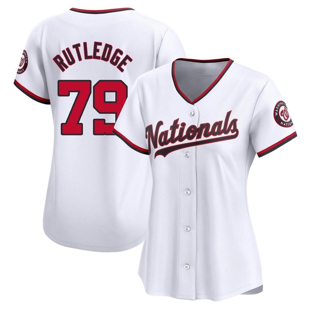 Limited Jackson Rutledge Women's Washington Nationals White Home Jersey