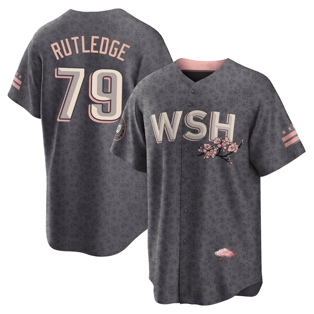 Replica Jackson Rutledge Men's Washington Nationals Gray 2022 City Connect Jersey Replica Jackson Rutledge Men's Washington Nationals Gray 2022 City Connect Jersey