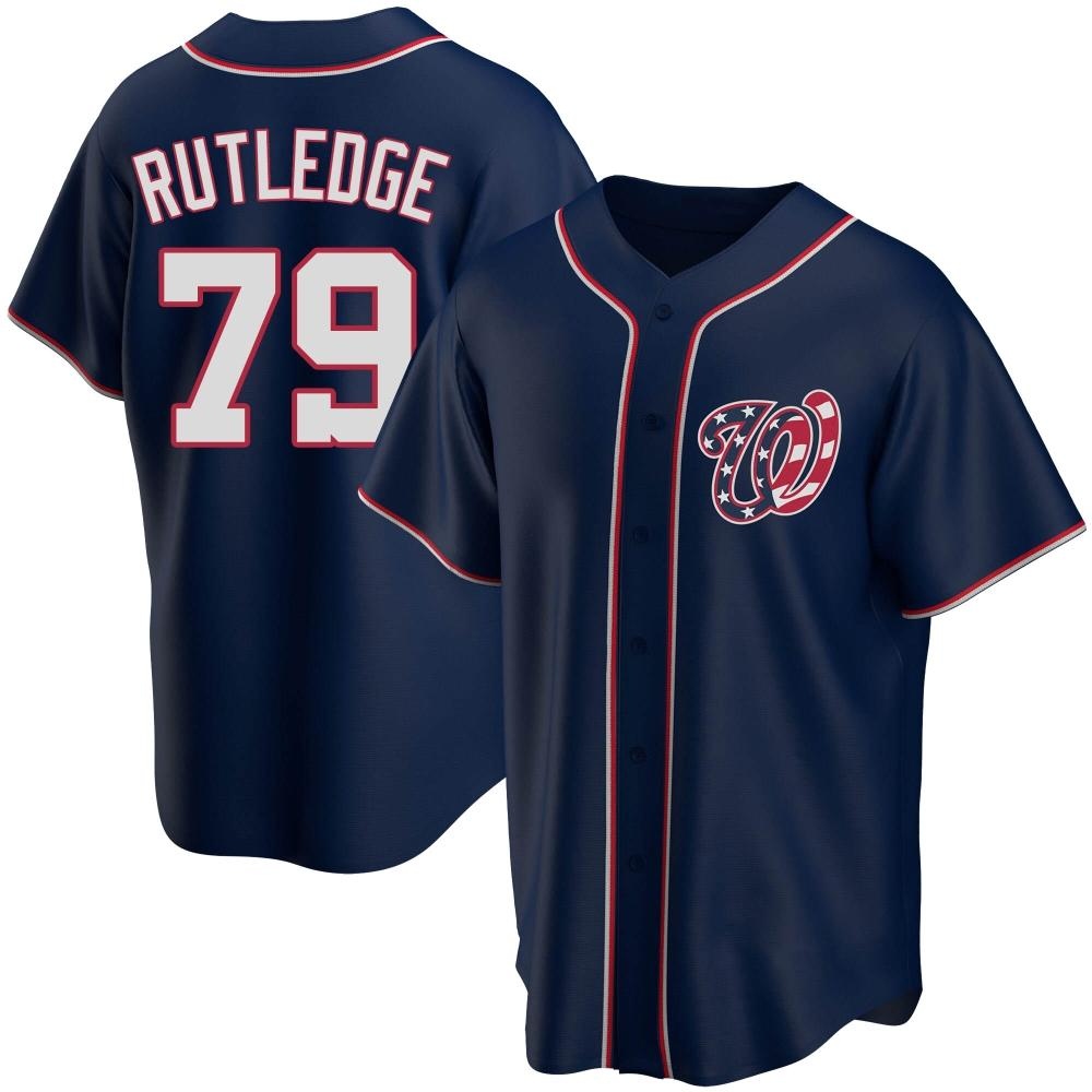 Replica Jackson Rutledge Men's Washington Nationals Navy Alternate Team Jersey Replica Jackson Rutledge Men's Washington Nationals Navy Alternate Team Jersey