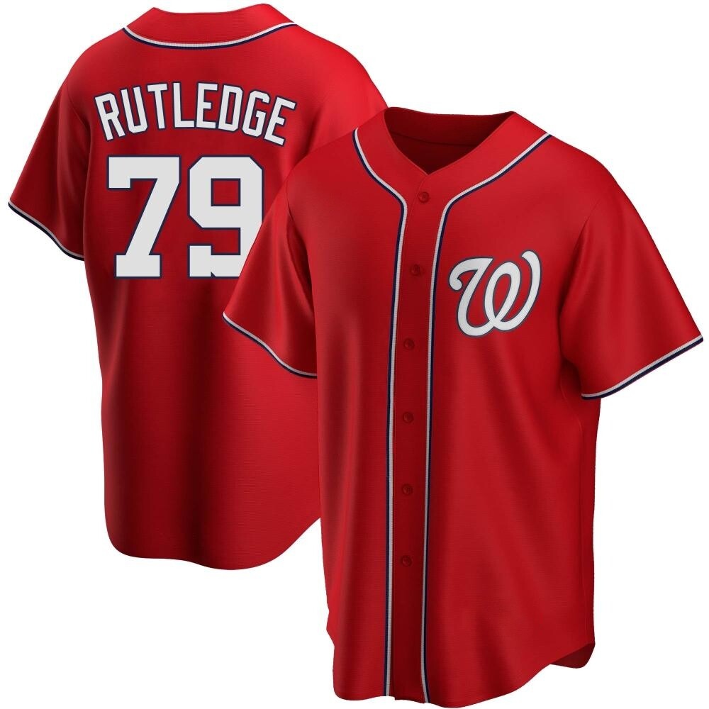 Replica Jackson Rutledge Men's Washington Nationals Red Alternate Jersey Replica Jackson Rutledge Men's Washington Nationals Red Alternate Jersey