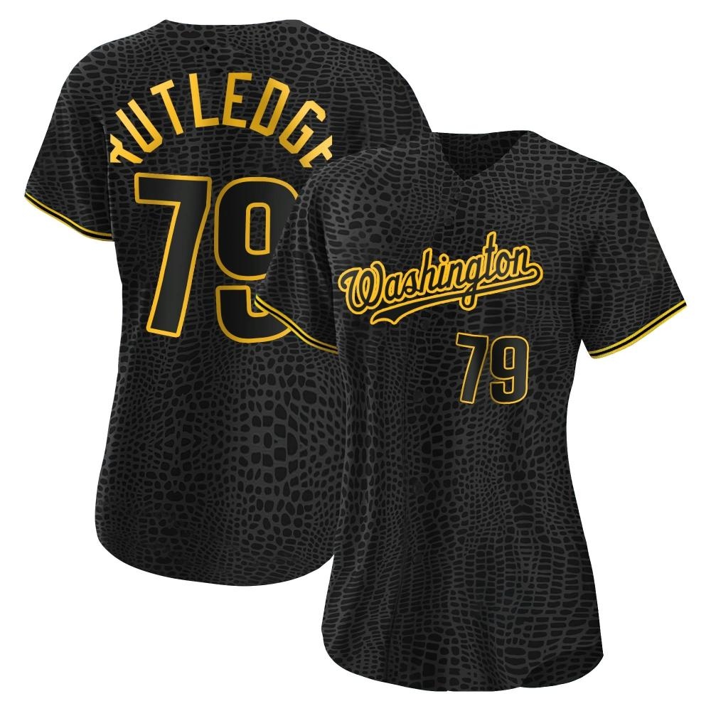 Replica Jackson Rutledge Women's Washington Nationals Black Snake Skin City Jersey