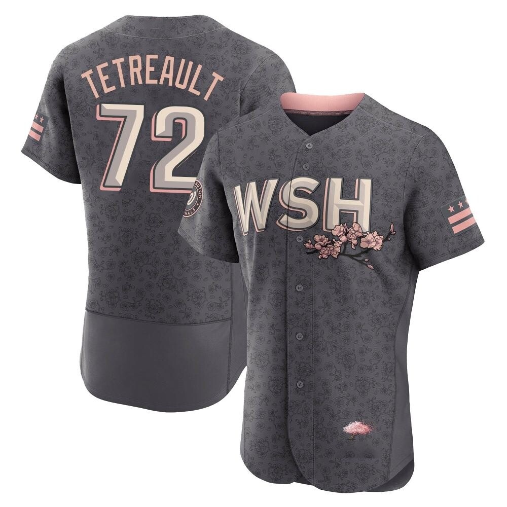 Authentic Jackson Tetreault Men's Washington Nationals Gray 2022 City Connect Jersey Authentic Jackson Tetreault Men's Washington Nationals Gray 2022 City Connect Jersey