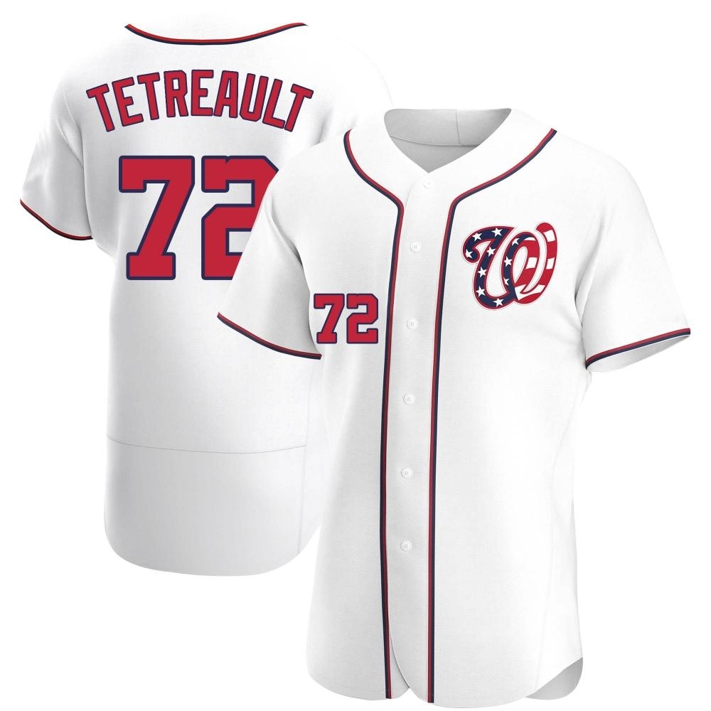 Authentic Jackson Tetreault Men's Washington Nationals White Alternate Jersey Authentic Jackson Tetreault Men's Washington Nationals White Alternate Jersey