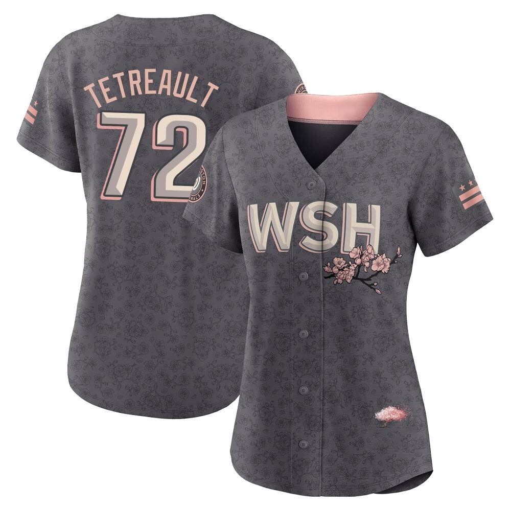Authentic Jackson Tetreault Women's Washington Nationals Gray 2022 City Connect Jersey Authentic Jackson Tetreault Women's Washington Nationals Gray 2022 City Connect Jersey