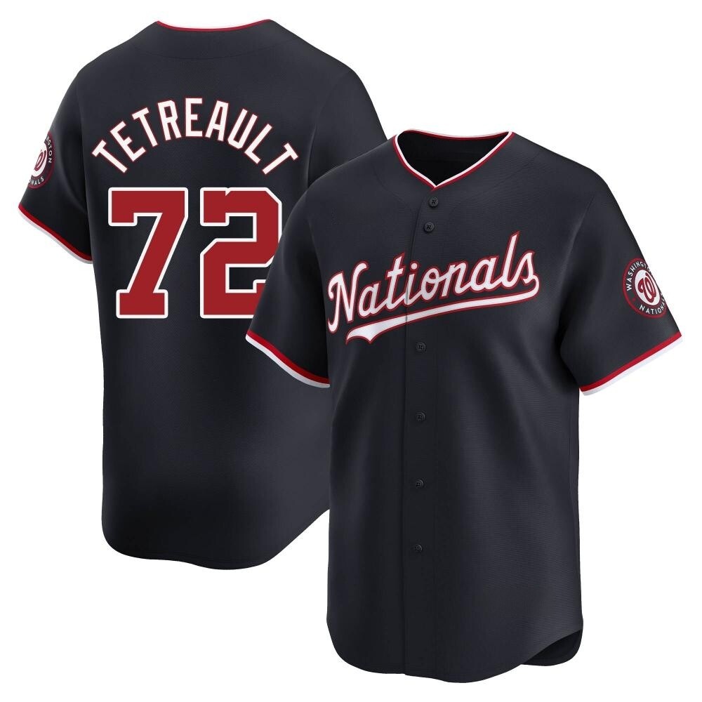 Limited Jackson Tetreault Youth Washington Nationals Navy Alternate Jersey Limited Jackson Tetreault Youth Washington Nationals Navy Alternate Jersey