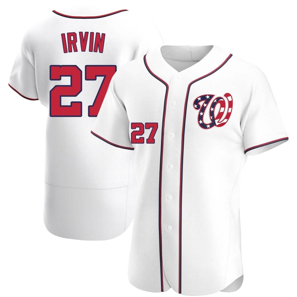 Authentic Jake Irvin Men's Washington Nationals White Alternate Jersey Authentic Jake Irvin Men's Washington Nationals White Alternate Jersey