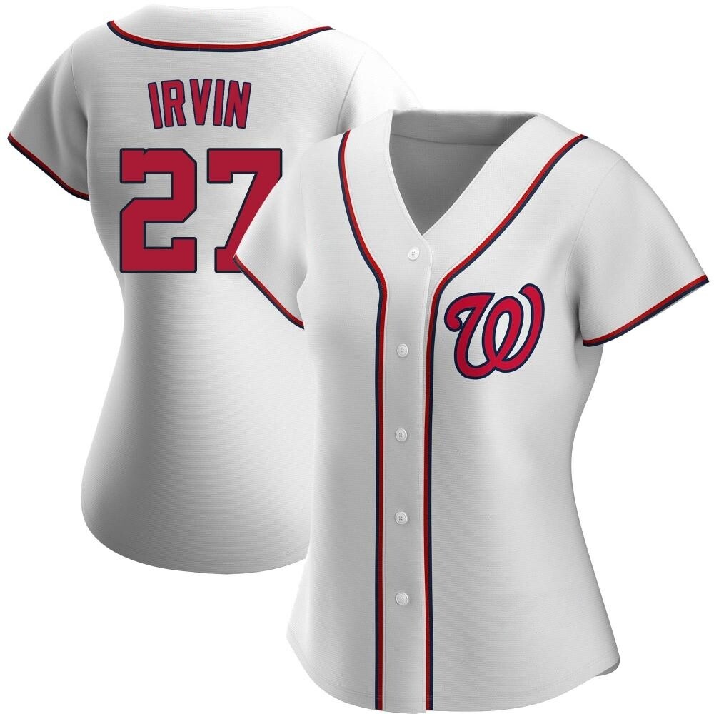 Authentic Jake Irvin Women's Washington Nationals White Home Jersey Authentic Jake Irvin Women's Washington Nationals White Home Jersey