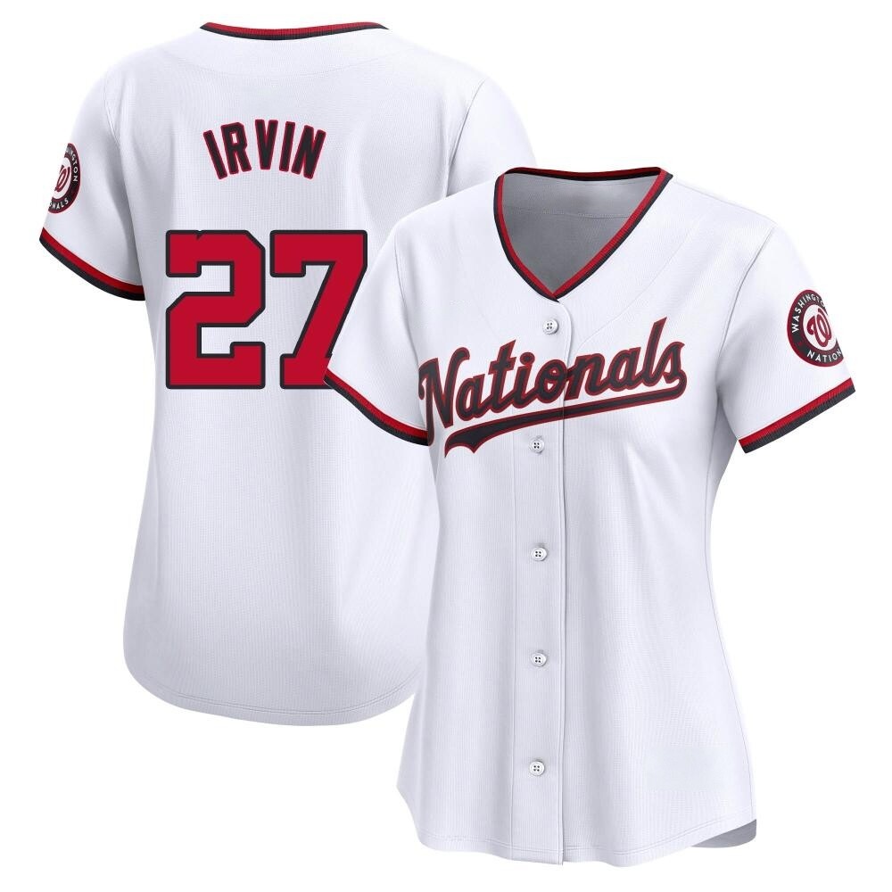 Limited Jake Irvin Women's Washington Nationals White Home Jersey