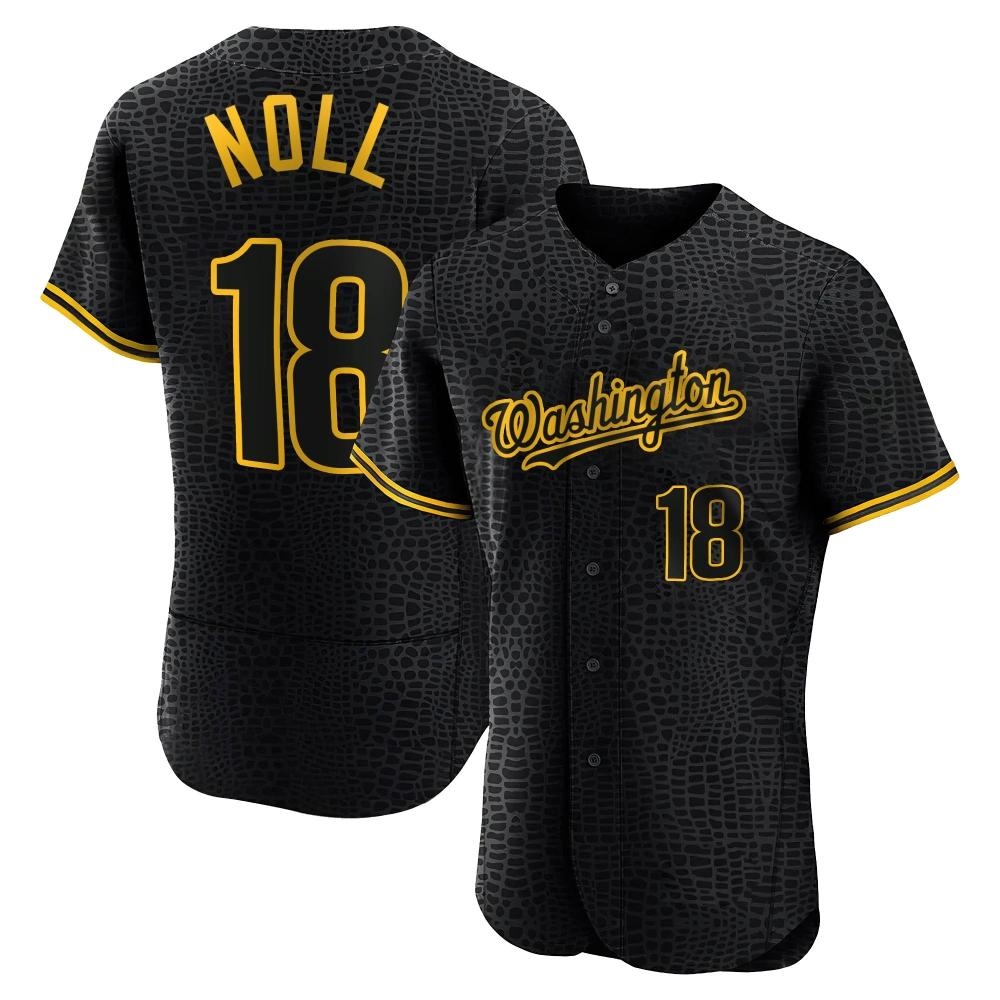 Authentic Jake Noll Men's Washington Nationals Black Snake Skin City Jersey Authentic Jake Noll Men's Washington Nationals Black Snake Skin City Jersey