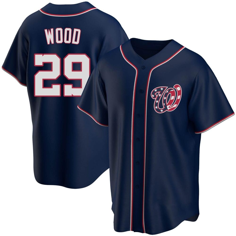 Replica James Wood Youth Washington Nationals Navy Alternate Team Jersey Replica James Wood Youth Washington Nationals Navy Alternate Team Jersey