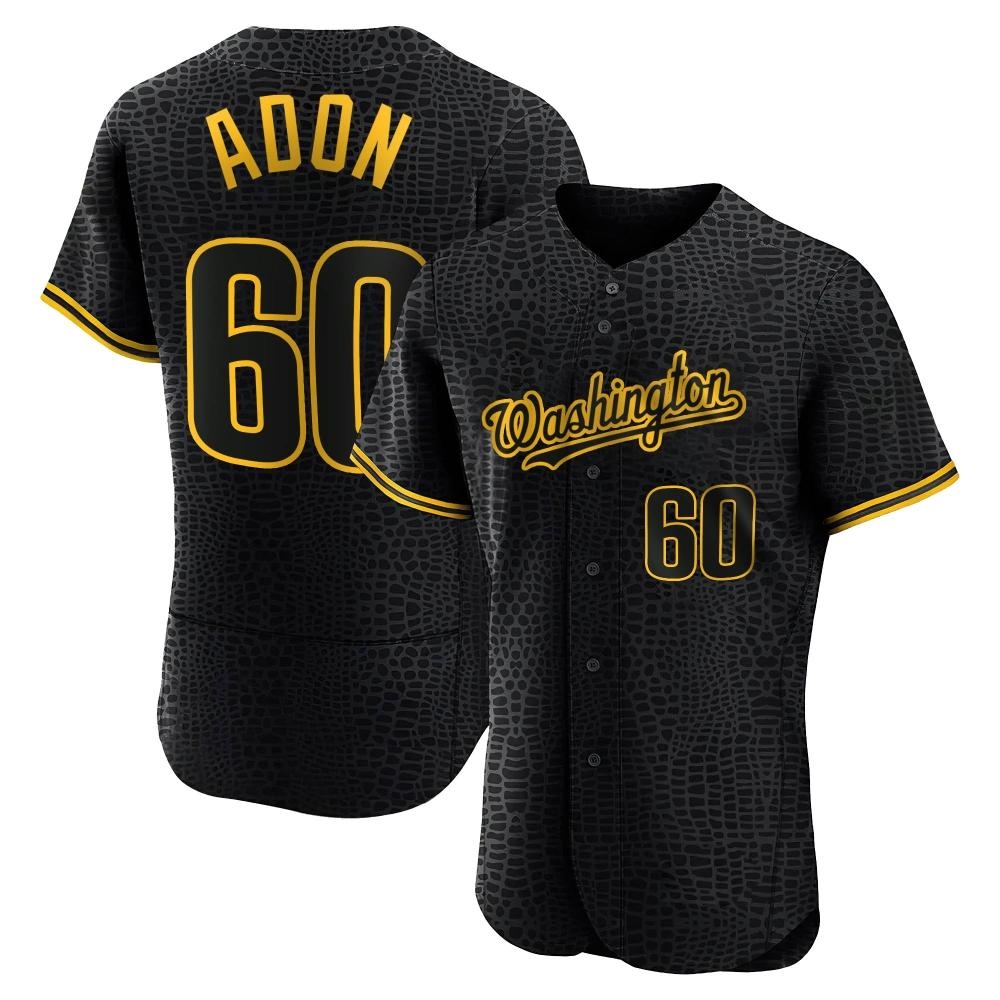 Authentic Joan Adon Men's Washington Nationals Black Snake Skin City Jersey Authentic Joan Adon Men's Washington Nationals Black Snake Skin City Jersey