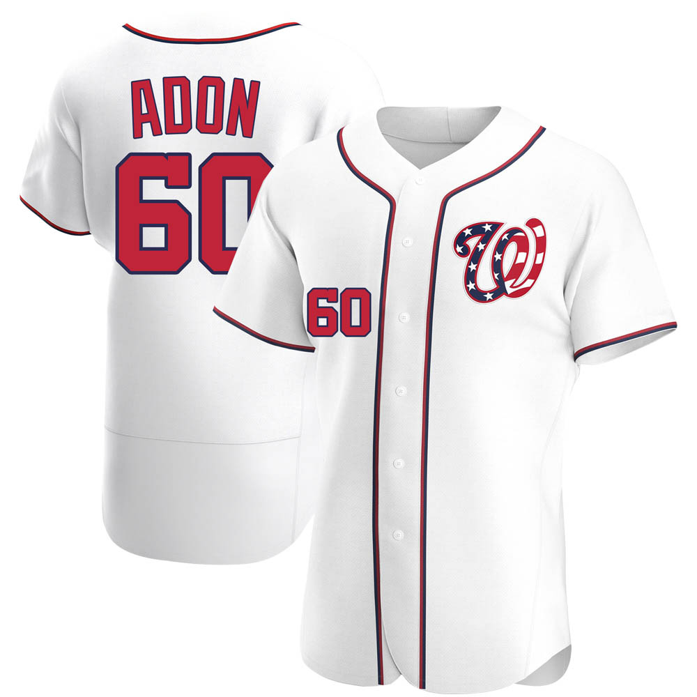 Authentic Joan Adon Men's Washington Nationals White Alternate Jersey Authentic Joan Adon Men's Washington Nationals White Alternate Jersey