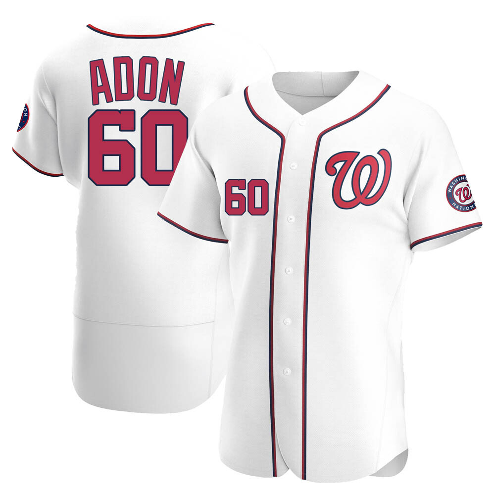Authentic Joan Adon Men's Washington Nationals White Home Jersey Authentic Joan Adon Men's Washington Nationals White Home Jersey