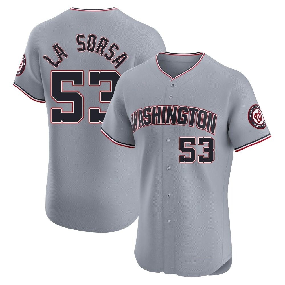 Elite Joe La Sorsa Men's Washington Nationals Gray Road Jersey Elite Joe La Sorsa Men's Washington Nationals Gray Road Jersey
