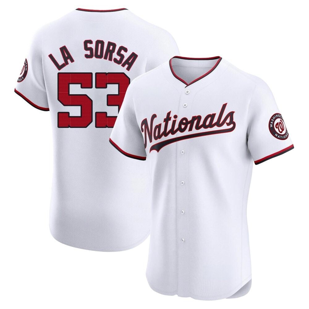 Elite Joe La Sorsa Men's Washington Nationals White Home Jersey Elite Joe La Sorsa Men's Washington Nationals White Home Jersey