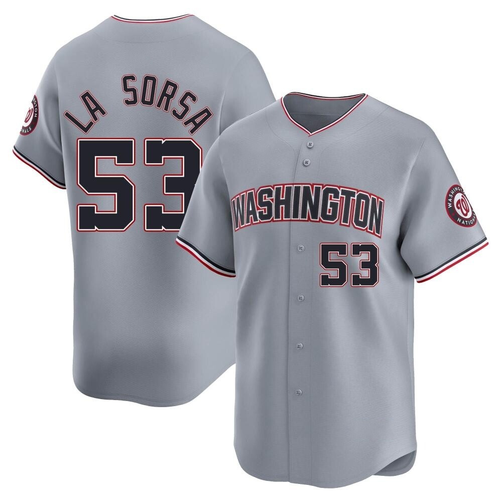Limited Joe La Sorsa Men's Washington Nationals Gray Road Jersey Limited Joe La Sorsa Men's Washington Nationals Gray Road Jersey