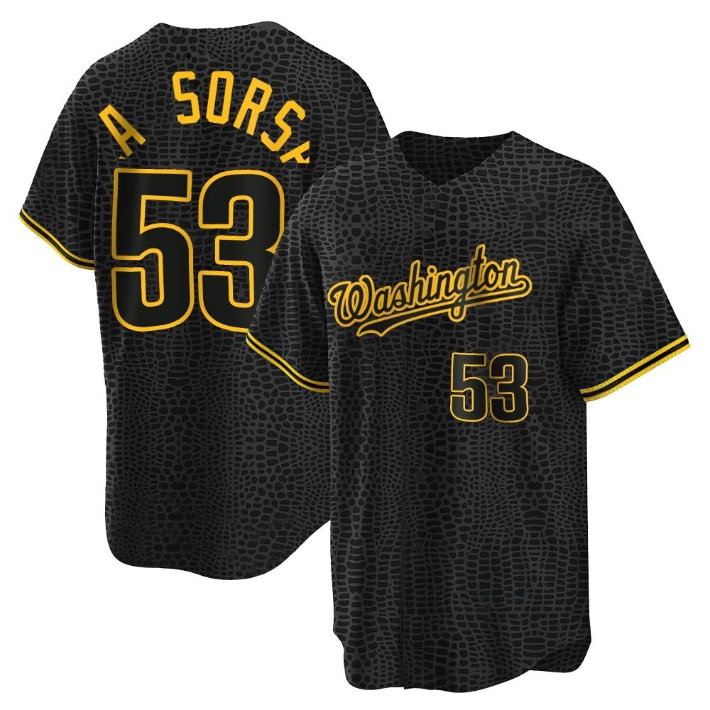 Replica Joe La Sorsa Men's Washington Nationals Black Snake Skin City Jersey Replica Joe La Sorsa Men's Washington Nationals Black Snake Skin City Jersey