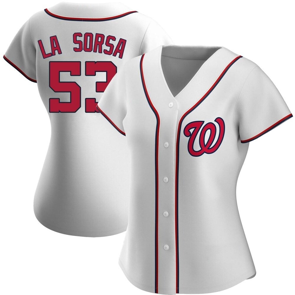 Replica Joe La Sorsa Women's Washington Nationals White Home Jersey Replica Joe La Sorsa Women's Washington Nationals White Home Jersey