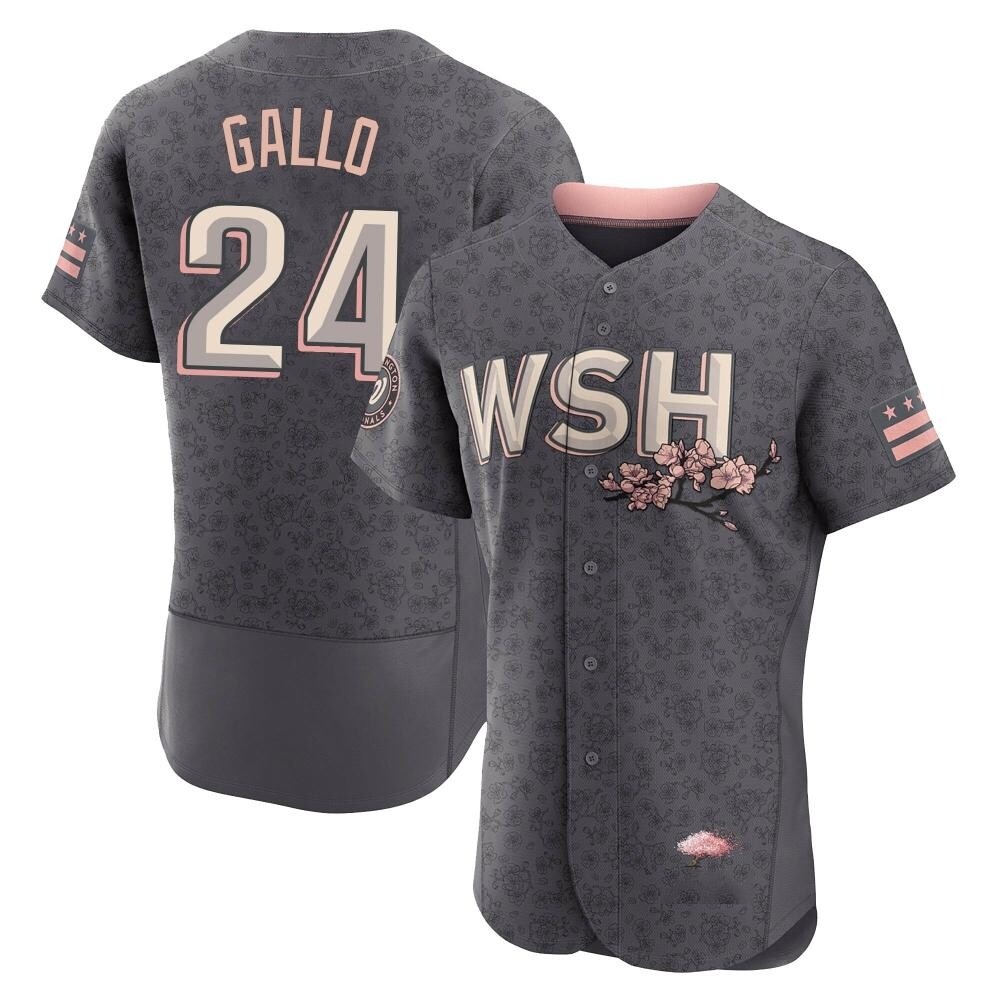 Authentic Joey Gallo Men's Washington Nationals Gray 2022 City Connect Jersey Authentic Joey Gallo Men's Washington Nationals Gray 2022 City Connect Jersey