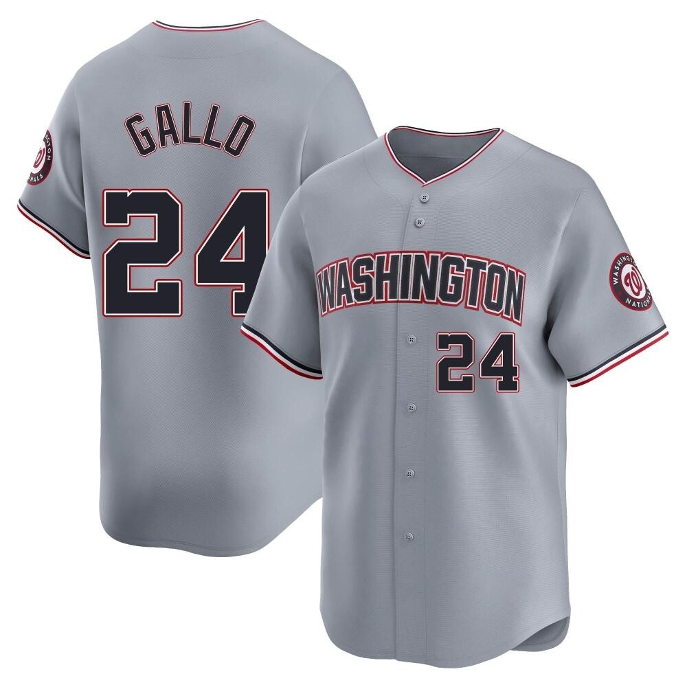 Limited Joey Gallo Men's Washington Nationals Gray Road Jersey Limited Joey Gallo Men's Washington Nationals Gray Road Jersey