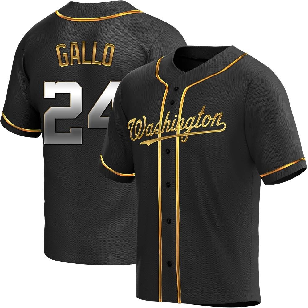 Replica Joey Gallo Men's Washington Nationals Black Golden Alternate Jersey Replica Joey Gallo Men's Washington Nationals Black Golden Alternate Jersey