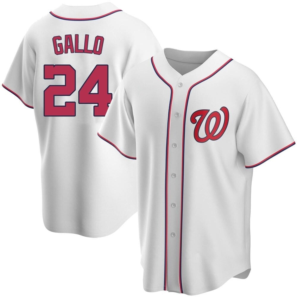 Replica Joey Gallo Men's Washington Nationals White Home Jersey Replica Joey Gallo Men's Washington Nationals White Home Jersey