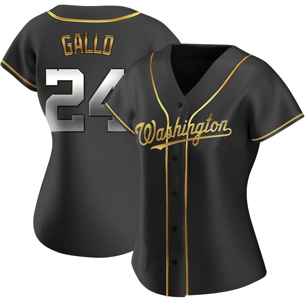 Replica Joey Gallo Women's Washington Nationals Black Golden Alternate Jersey Replica Joey Gallo Women's Washington Nationals Black Golden Alternate Jersey