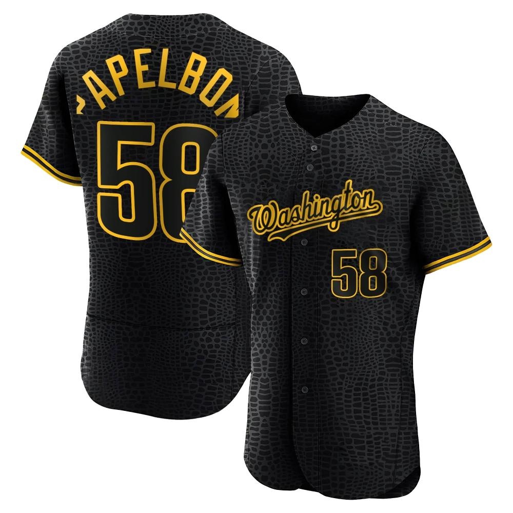 Authentic Jonathan Papelbon Men's Washington Nationals Black Snake Skin City Jersey Authentic Jonathan Papelbon Men's Washington Nationals Black Snake Skin City Jersey