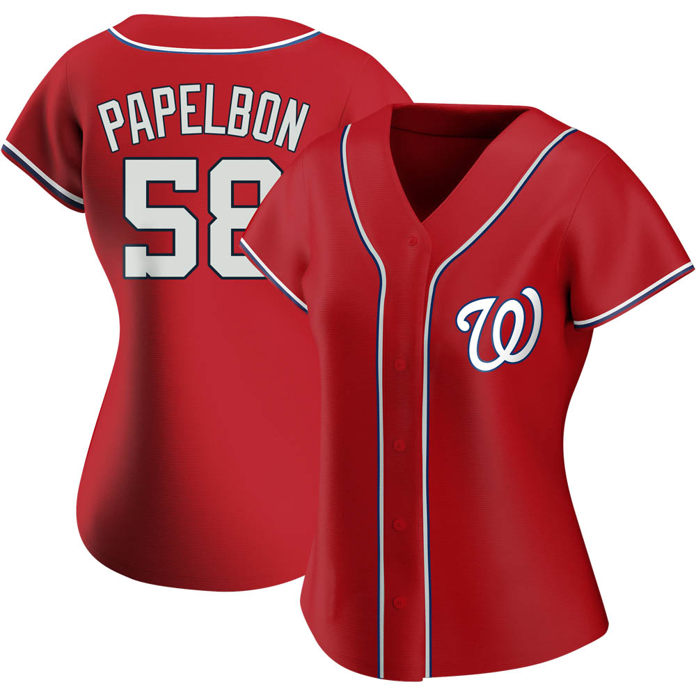 Authentic Jonathan Papelbon Women's Washington Nationals Red Alternate Jersey Authentic Jonathan Papelbon Women's Washington Nationals Red Alternate Jersey