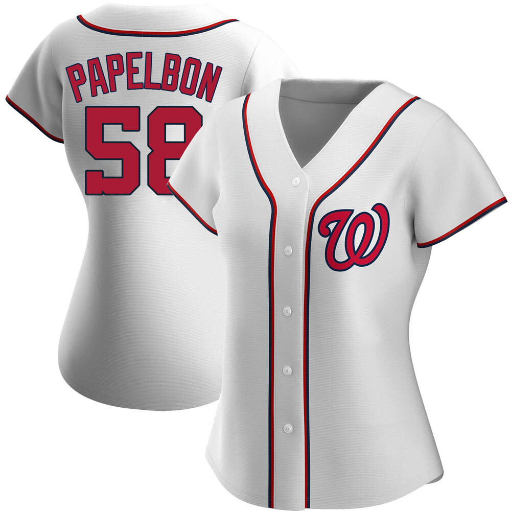 Authentic Jonathan Papelbon Women's Washington Nationals White Home Jersey Authentic Jonathan Papelbon Women's Washington Nationals White Home Jersey