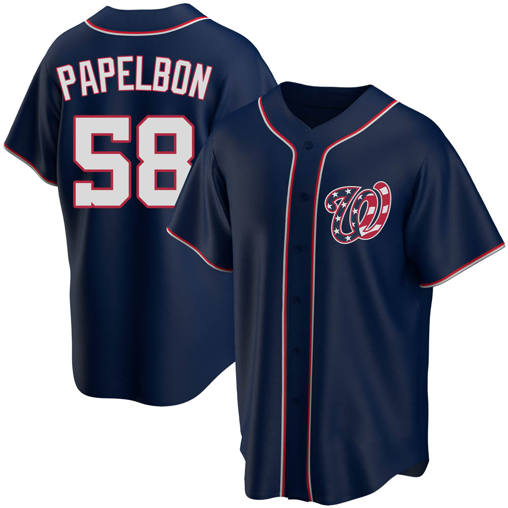 Replica Jonathan Papelbon Men's Washington Nationals Navy Alternate Team Jersey Replica Jonathan Papelbon Men's Washington Nationals Navy Alternate Team Jersey