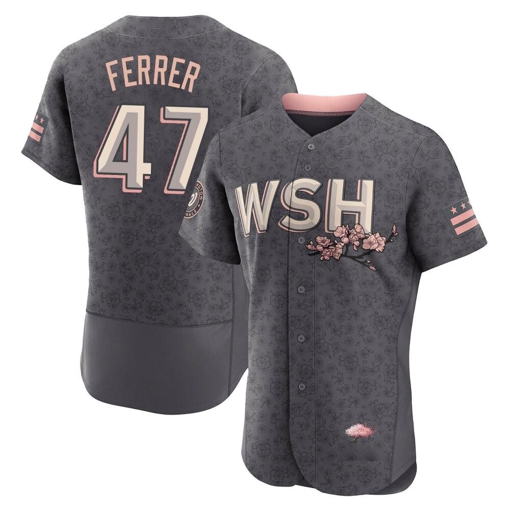 Authentic Jose Ferrer Men's Washington Nationals Gray 2022 City Connect Jersey Authentic Jose Ferrer Men's Washington Nationals Gray 2022 City Connect Jersey